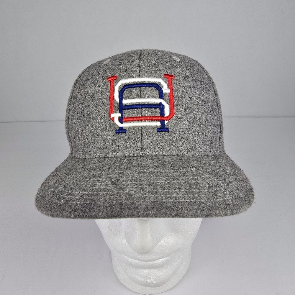 RSVLTS Roosevelts Interlocking USA snapback Hat Cap Gray Wool Blend NWOT